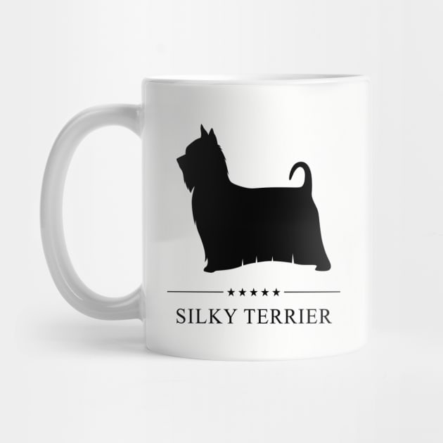 Silky Terrier Black Silhouette by millersye